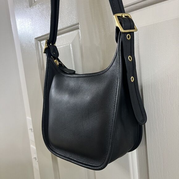 Vintage Coach Janice Legacy Bag 9950 Black Leather Crossbody Shoulder Bag - Picture 13 of 16